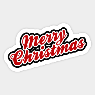 Simple Merry Christmas Text Design Sticker